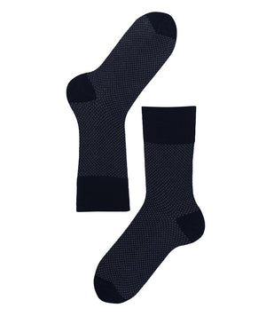 Lenz Longlife Socks Men 2er Pack, blau/birdsteps, 45-47