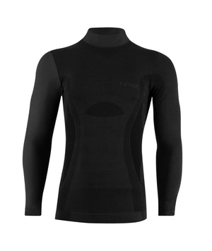 Lenz Longsleeve Men Merino 6.0 Turtle Neck, schwarz, M
