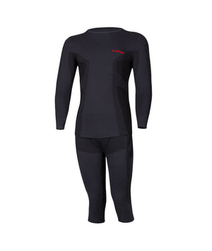 Lenz Set Of Merino Underwear Men 3/4, schwarz, S/M