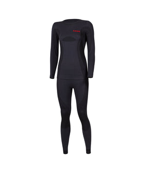 Lenz Set Of Merino Underwear Women Long, schwarz, XL/XXL