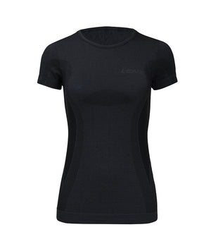 Lenz T-Shirt Women Merino 6.0 Round Neck, schwarz, M