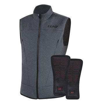 Lenz Heat Vest 2.0 Men Inkl. 2 Pads, schwarz/grau melange, L