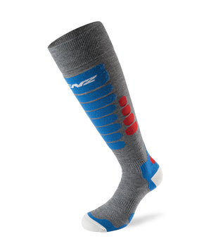 Lenz Skiing 3.0 Merino Softtec, grau/rot/blau, 35-38