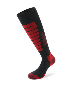 Lenz Skiing 3.0 Merino Softtec, dunkelgrau/rot, 45-47
